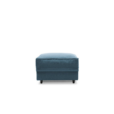 Darcy Foostool in Teal Linen Fabric