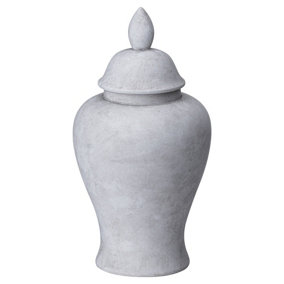 Darcy Ginger Jar - Ceramic - L13 x W13 x H28 cm - Stone