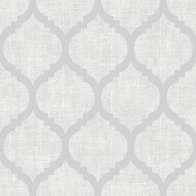 Darcy James Grey Geometric Shimmer effect Embossed Wallpaper