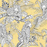 Darcy James Yellow Wildlife Shimmer effect Embossed Wallpaper