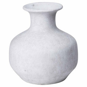 Darcy Squat Vase - Ceramic - L24 x W24 x H26 cm - Stone