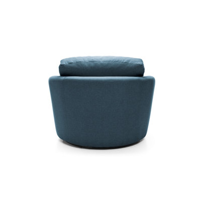 Darcy  Swivel in Teal Linen Fabric