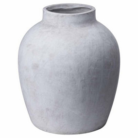 Darcy Vase - Ceramic - L30 x W30 x H36 cm - Stone
