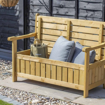 Storage seat deals bench outdoor