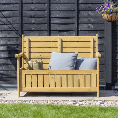 Darcy Wooden Garden Storage Bench Seat