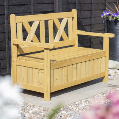 Wooden Storage Bench Seat