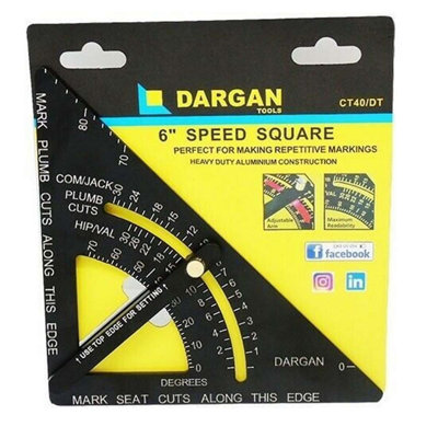 Dargan 6 Inch 150mm Carpenters Speed Roofers Square Roofing Angle Tool CT40/DT