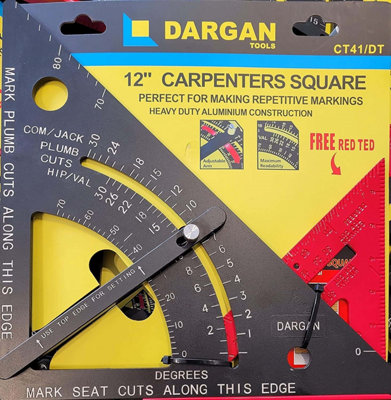 Dargan Carpenters Speed Squares 12 Inch 300mm and 6 Inch 150mm CT41/DT DAR-CT40