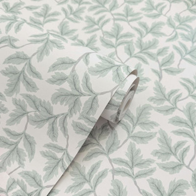 darina-leaf-wallpaper-cream-sage-green-world-of-wallpaper-af0043