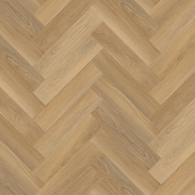 Dark Beige Wood Effect Herringbone Vinyl Tile, 2.0mm Matte Luxury Vinyl Tile For Commercial & Residential Use,5.0189m² Pack of 80