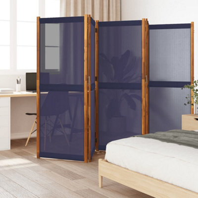 Dark Blue 5 Panel Room Divider 350x180 cm Room Screen