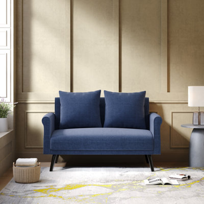 Dark blue 2024 fabric sofa