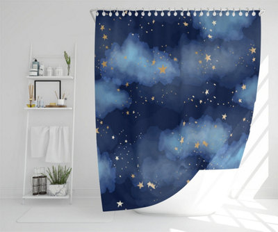 Dark blue sky with gold constellations (Shower Curtain) / Default Title Price Comparisons | Compare The Build