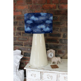 Dark blue sky with gold foil constellations (Ceiling & Lamp Shade) / 45cm x 26cm / Ceiling Shade