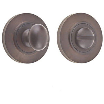 Dark Bronze Inner Turn & Release Lock with Rose Options - Door Handle