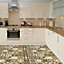 Dark Bronze Tiles Self-adhesive kitchen, bathroom, home floor sticker 120cmx60cm