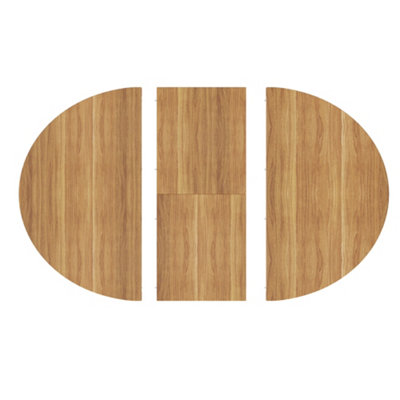 Dark Brown Extendable Dining Table - Round to Oval, Seats 4-8, 110-150cm MDF