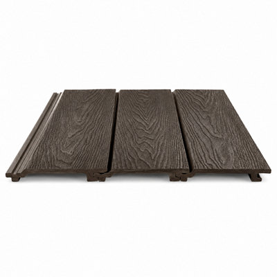 Dark Brown Outdoor Exterior Wall Cladding Panels 290cm Interlocking ...