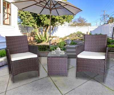 Cream rattan deals bistro set