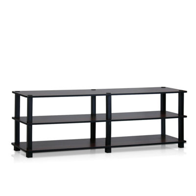 Dark Cherry Wide 3-Tier Shoe Rack with Easy No-Tools Assembly