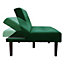 Dark Green Contemporary Faux Cashmere Convertible Sofa Bed