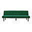 Dark Green Contemporary Faux Cashmere Convertible Sofa Bed
