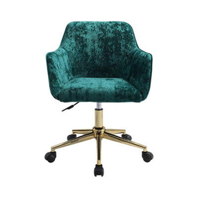 Dark green deals swivel chair