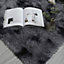 Dark Grey 160x230cm Large Soft Touch Rug Antiskid Shaggy Rug Fluffy Bedroom Rugs Modern Tie-dye Carpet