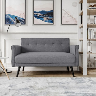 Charcoal grey deals couch and loveseat