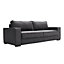 Dark Grey 3 Seater Sofa Corduroy Upholstered Couch for Living Room