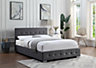 Dark Grey Double Ottoman Lift Up Storage Bedframe With Gas Lifts
