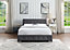 Dark Grey Double Ottoman Lift Up Storage Bedframe With Gas Lifts