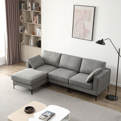 3 seater sofa 2024 grey fabric