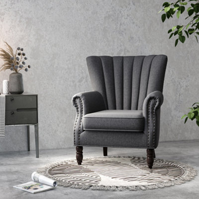 Wingback upholstered deals chair