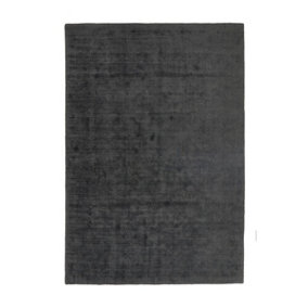 Dark Grey Modern Plain Rug, Handmade Rug, Easy to Clean Rug for Bedroom, Living Room, & Dining Room-120cm X 170cm