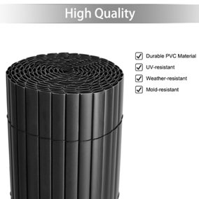 Dark Grey Outdoor Screening PVC Privacy Fence Panel H 2 x L 3 M