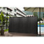 Dark Grey PVC Privacy Fence Sun Blocked Screen Panel Blindfold for Balcony L 3m x H 1m