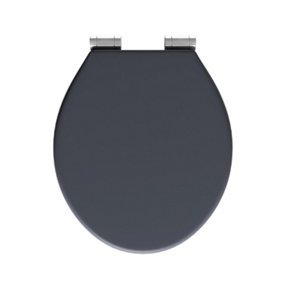 Dark Grey Soft Closing Toilet Seat