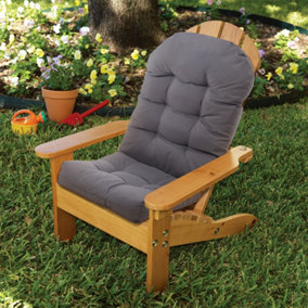 Dark Grey Waterproof Garden Chair Bench Seat Pad Cushion Swing Chair Hanging Basket Egg Chair Seat Cushion L 125 x W 53 cm