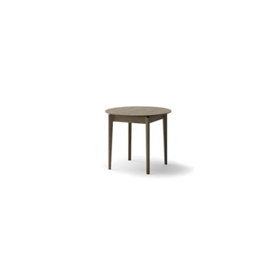 Dark Oak Extendable Dining Table 90-210cm - Space-Saving Round to Oval Design
