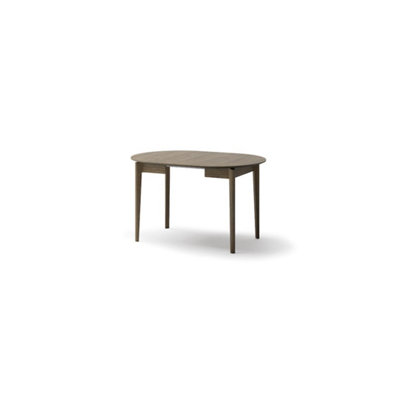 Dark Oak Extendable Dining Table 90-210cm - Space-Saving Round to Oval Design