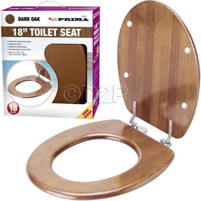 Brown wood online toilet seat