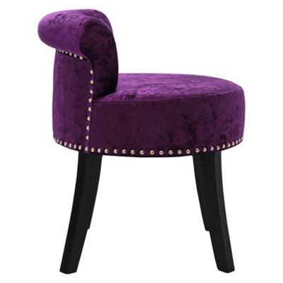 Purple on sale velvet stool