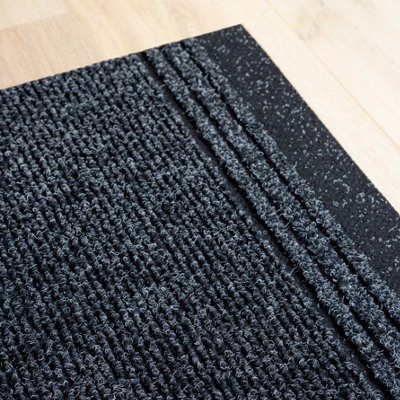 Dark Slate Grey Hard Wearing Non Slip Cut To Measure Runner Utility Mat ...