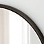 Dark Wood Curved Wall Mirror 180x80cm