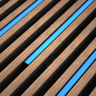 DarkMatters LED Lighting for Slat Wall Panels Pale Blue - (2.4 MTR Roll ...