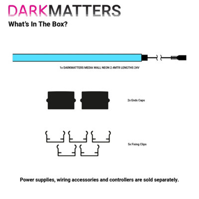 DarkMatters LED Lighting for Slat Wall Panels Pale Blue - (2.4 MTR Roll ...