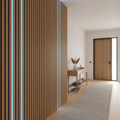 DarkMatters LED Lighting for Slat Wall Panels Pale Blue - (2.4 MTR Roll ...