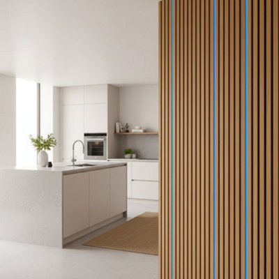 DarkMatters LED Lighting for Slat Wall Panels Pale Blue - (2.4 MTR Roll ...