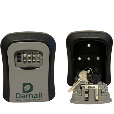 Darnall Key Safe Wall Mounted Outdoor Strong Keys Safe With Mounting Kit